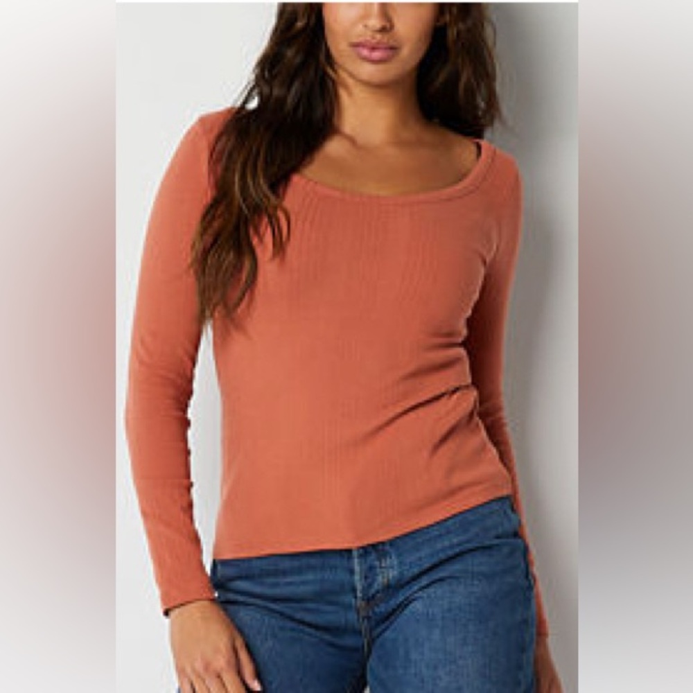 NWT a.n.a. Women's Ribbed Long Sleeve Top